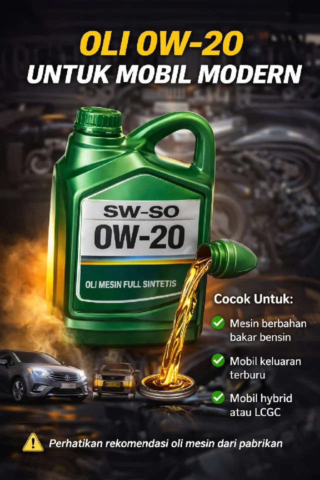 Cara Pilih Kekentalan Oli Mesin Mobil yang Tepat (SAE 0W-20 sampai 20W-50) Biar Mesin Awet