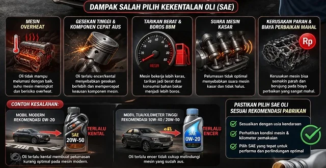Cara Pilih Kekentalan Oli Mesin Mobil yang Tepat (SAE 0W-20 sampai 20W-50) Biar Mesin Awet